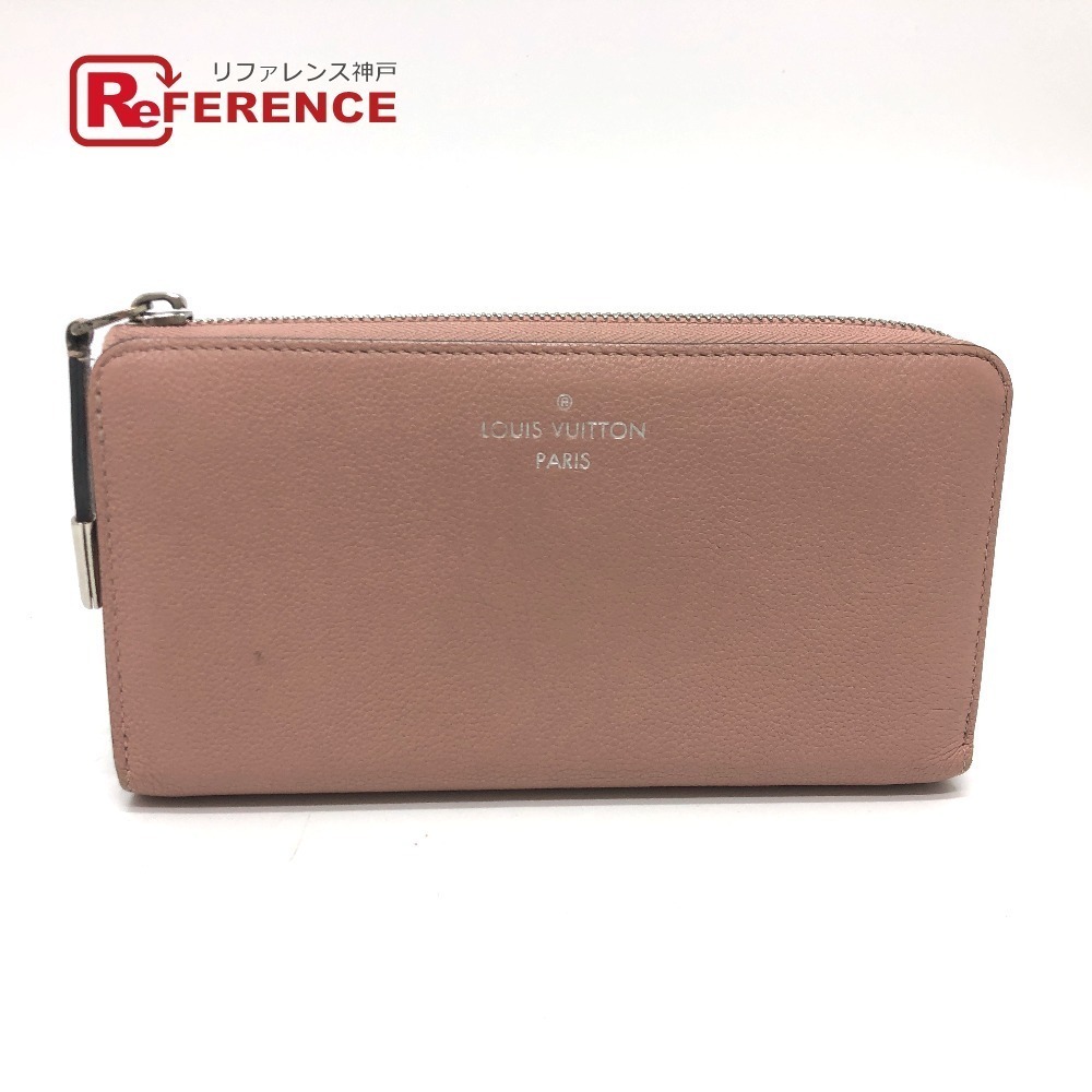 Louis Vuitton Portefeuille Wallet Comete L zipper long leather Magnolia Pink